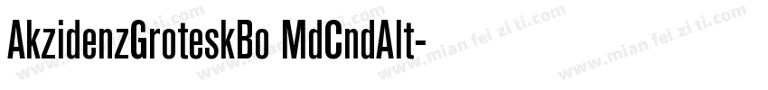 AkzidenzGroteskBo MdCndAlt字体转换